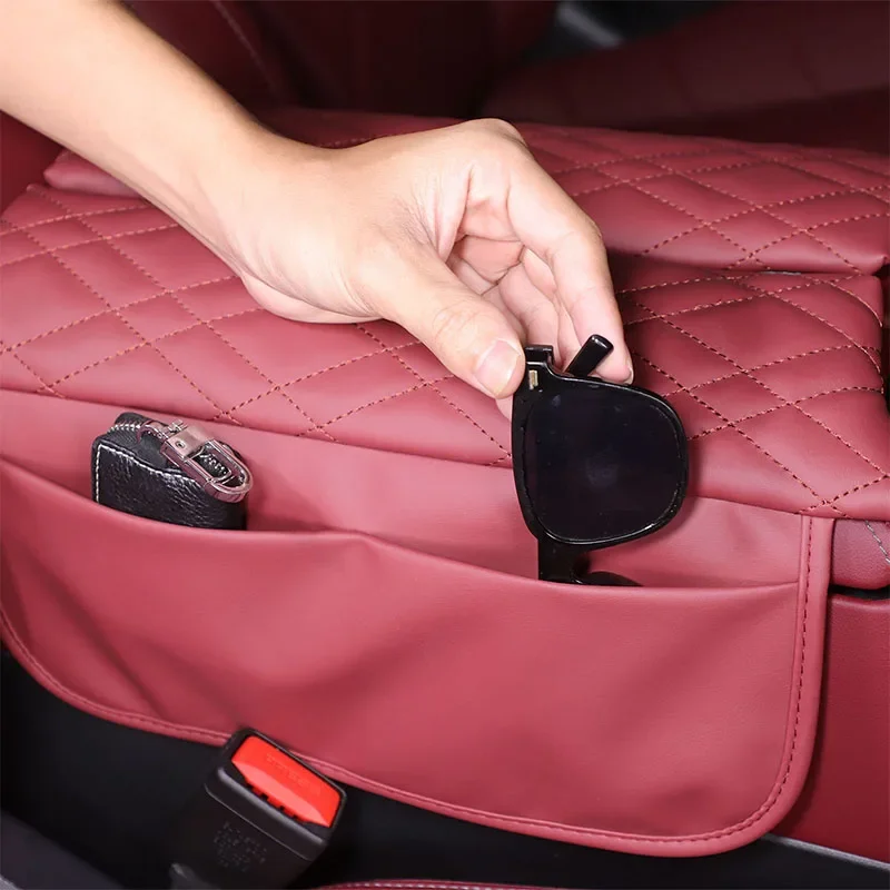 

For BMW 5 Series i5 2024+ leather car styling center console armrest box mat sticker car interior protection accessories 2Pcs