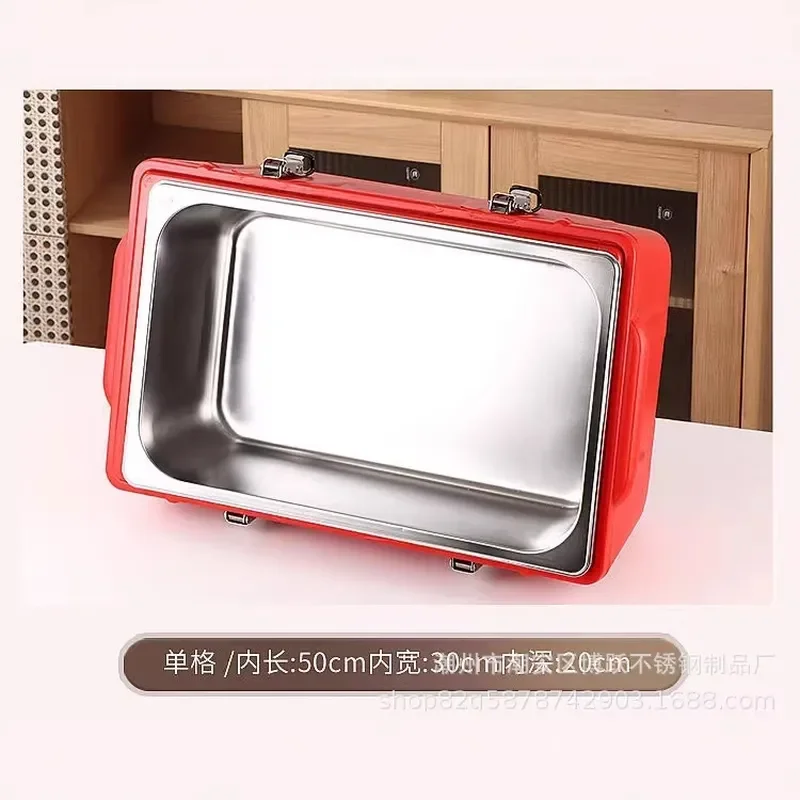 Removable Liner Rectangular Cold Box Food Portion Container Insulated Transport Bin for Central Kitchen Refrigeration Storage