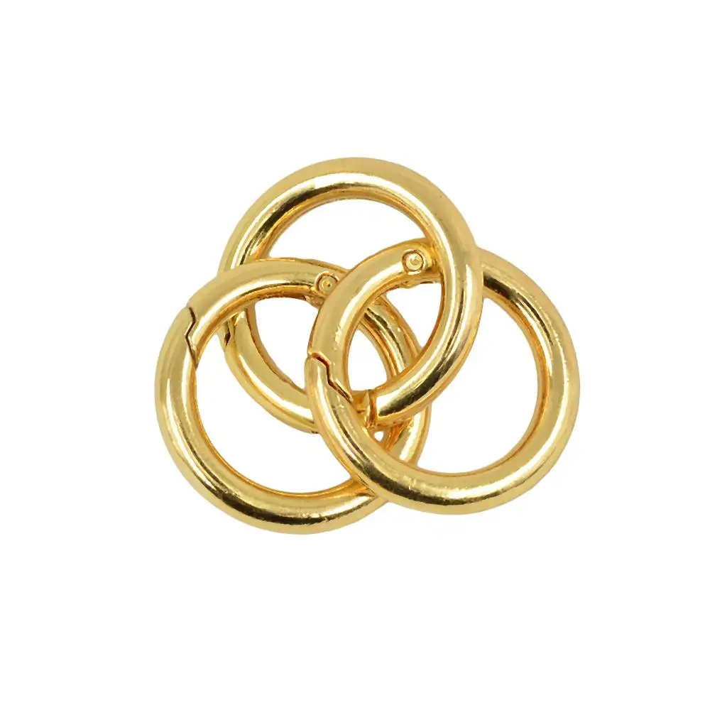 Spring Clasp Round Snap Hooks Zinc Alloy Jewelry Findings Keychain Ring for Phone Small Leash Decorations