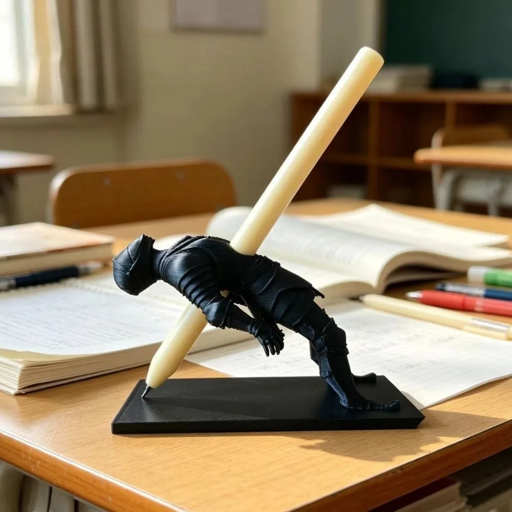 Multi-functional 3D Printed Knight Pen Holder Unique Plastic Warrior Desk Organizer Decorations Pencils Holder Home Decor