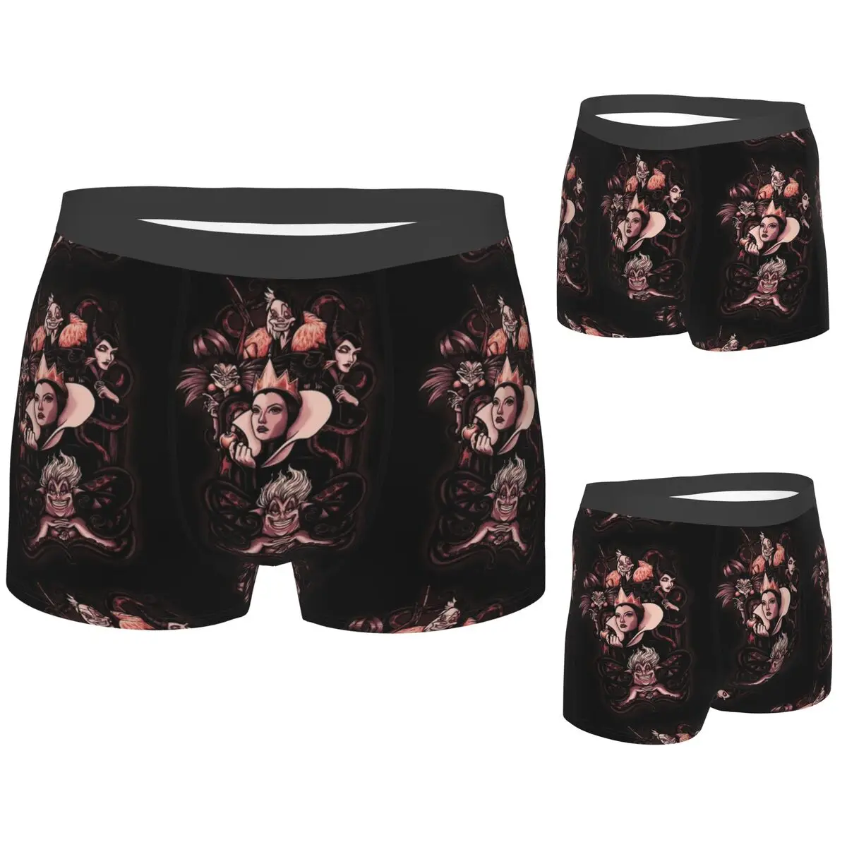 

Boxer Underpants Shorts Villains Bad Witches Club Group Panties Male Ventilate Underwear for Homme Man Boyfriend Gifts