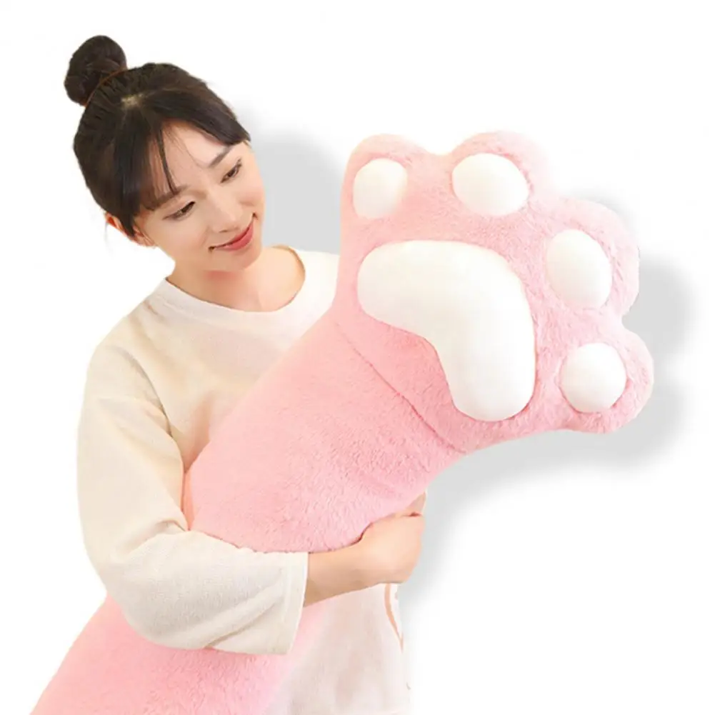 Huggable Kitty Pillow Plush Cat Paw Leg Pillow for Side Sleepers Elastic Fully Filling Toy for Sofa Bed Couch Holiday Office Nap