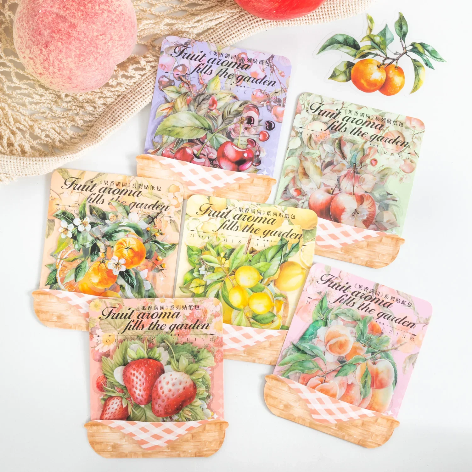 Fruit Aroma Fills The Garden Series Vintage Flower Landscaping PET Sticker Creative DIY Journal Material Collage Stationery