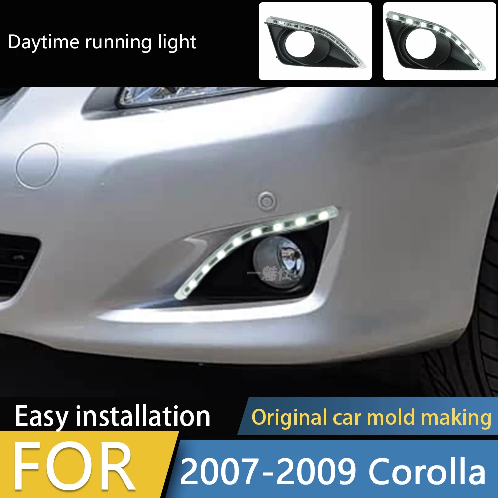 

2Pcs LED DRL For Toyota Corolla 2007 2008 2009 2010 driving lamp waterproof Daylight drl Daytime Running lights