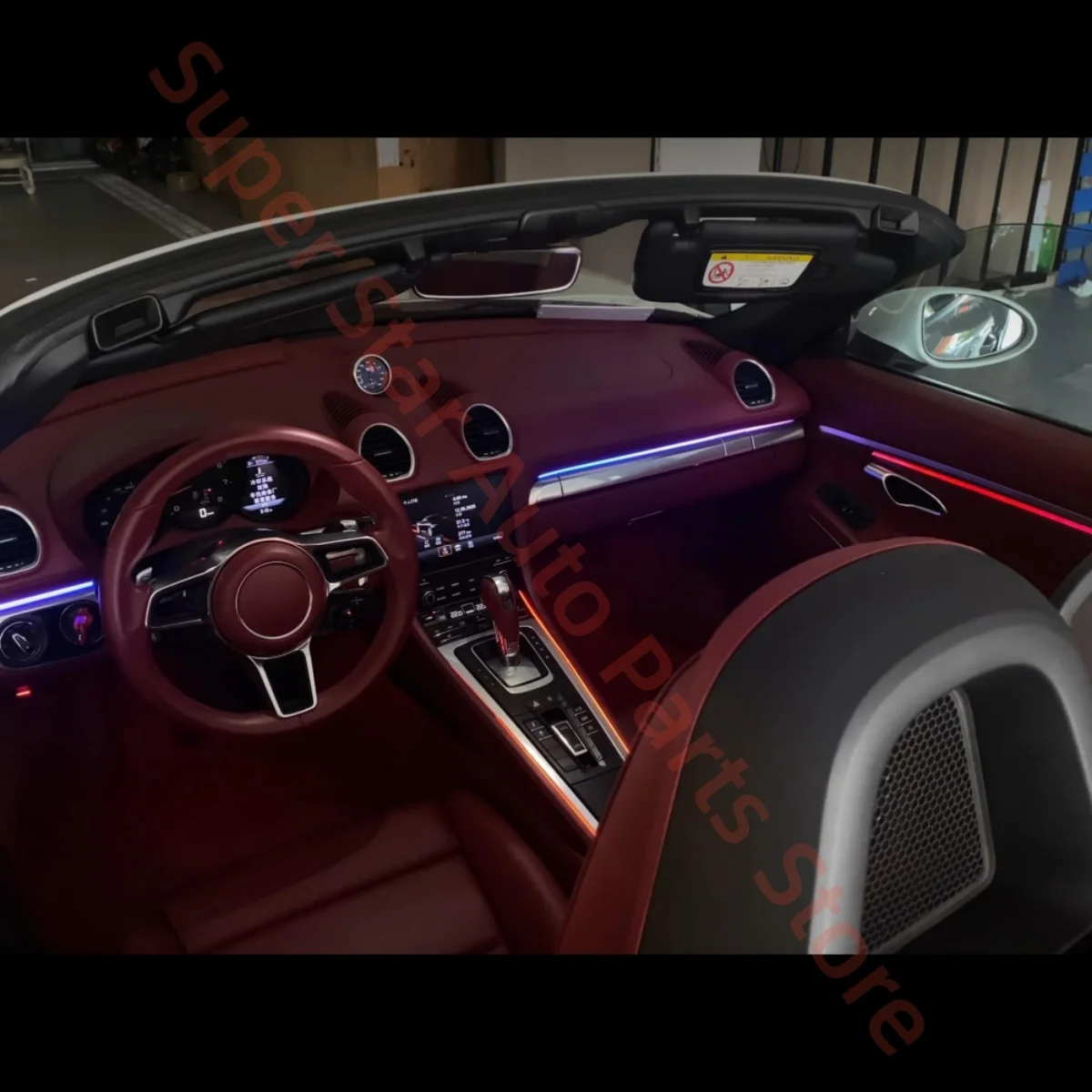 Ambient Light For Porsche 718 911 2012+ LED Automotive Interior lighting upgrade Car accessories button control Atmosphere lamp