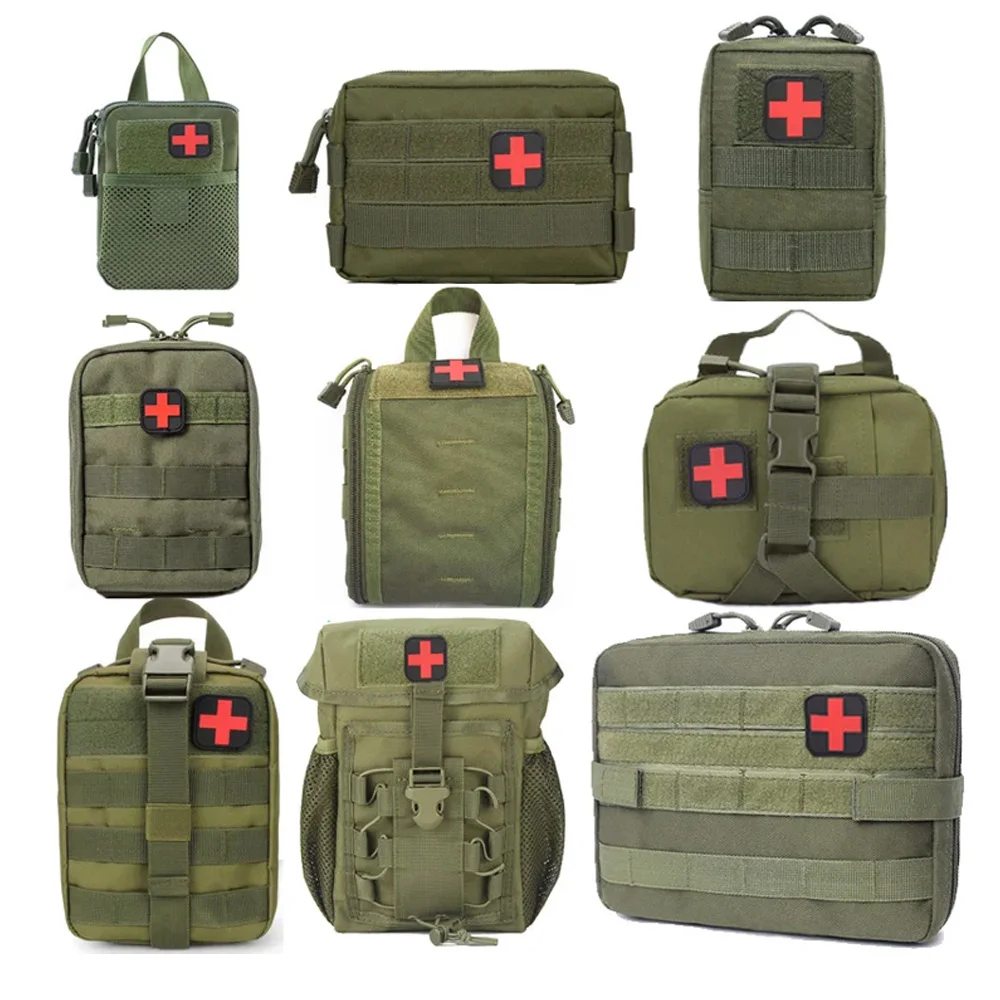 Outdoor Camping Trauma First Aid Kit อุปกรณ์มัลติฟังก์ชั่น Survival ชุดเครื่องมือ Wilderness Survival ชุดฉุกเฉิน