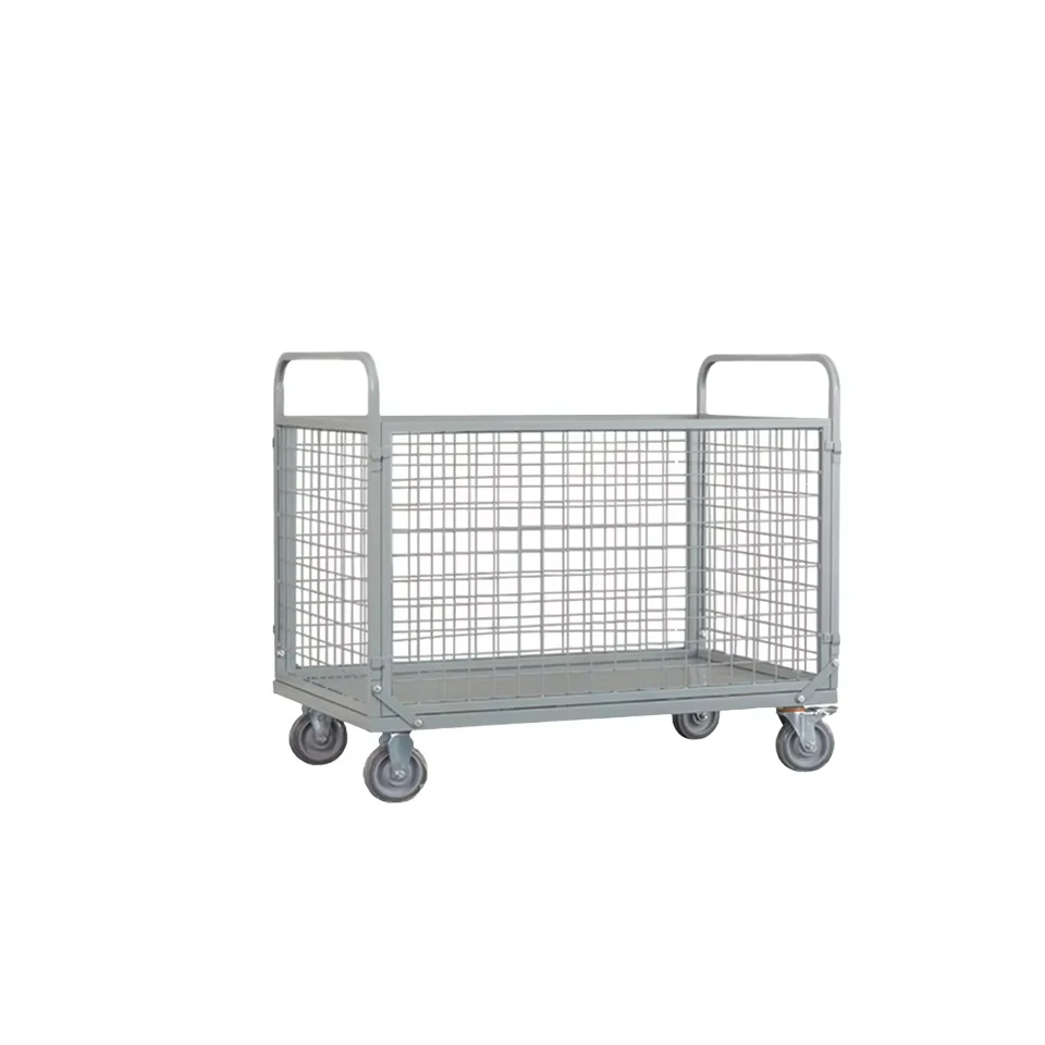 

Multi-purpose Fence Car Guardrail Folding Trailer Grid Logistics Supermarket Stall Flat Car General Stall Trolley Platform