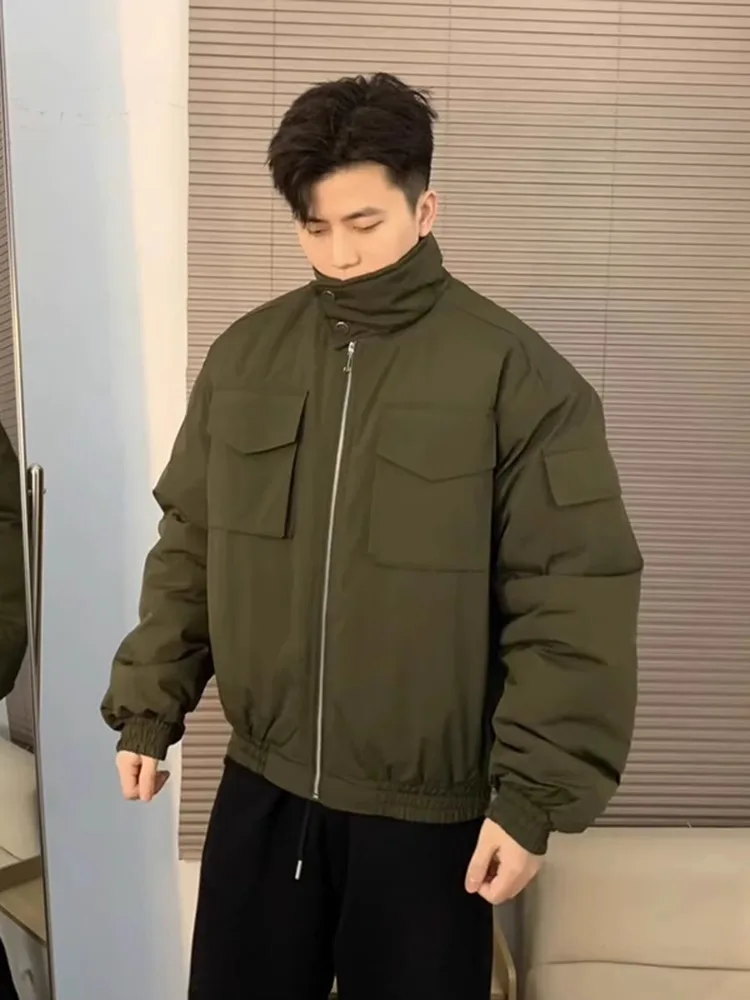 

Мужская зимняя куртка-пилот в американском ретро-стиле из хлопка, утепленная, свободного кроя, с широкими плечами, в стиле милитари, рабочая верхняя одежда