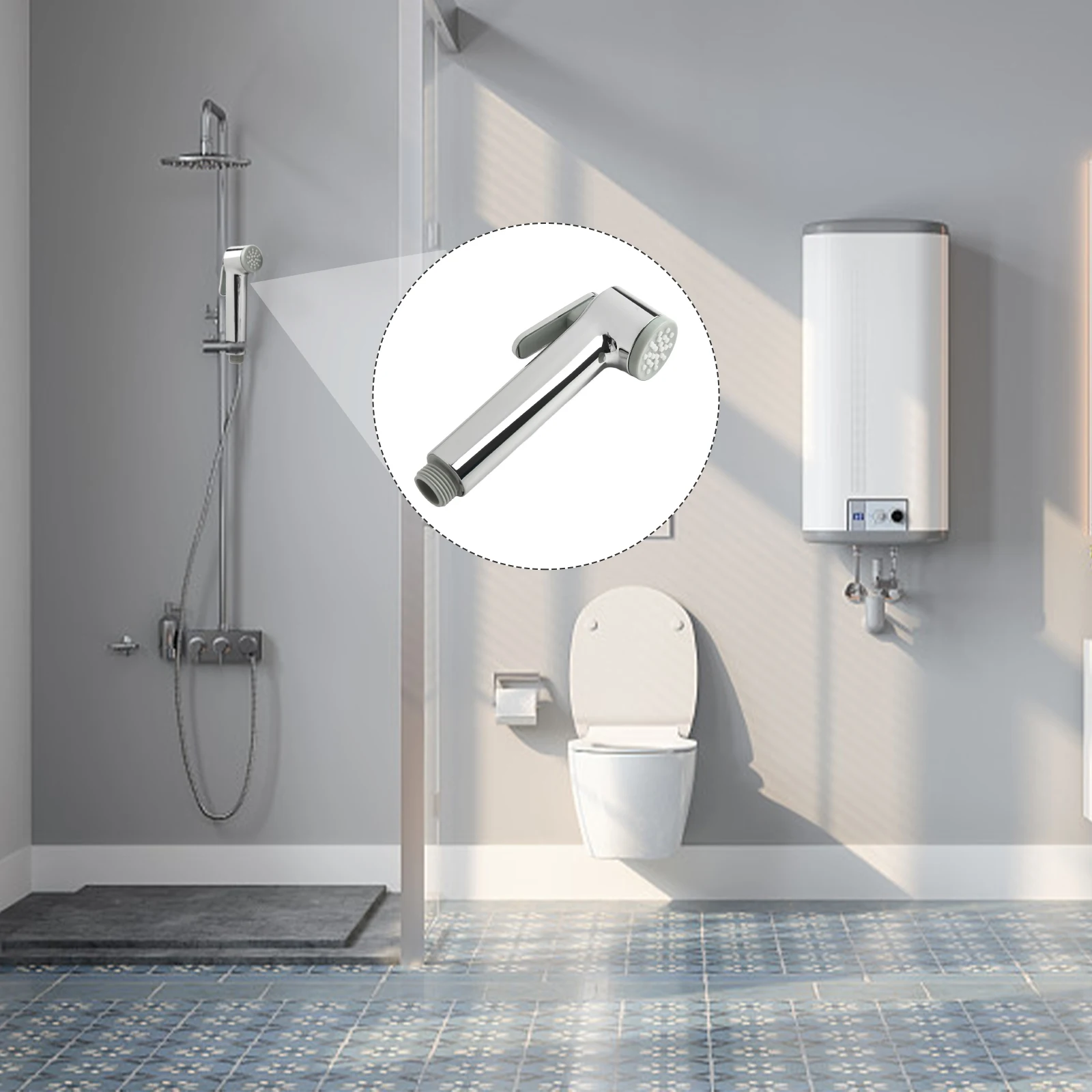 Bathroom Bidet Attachment with Handheld Design for Targeted Rinse G1 2 Thread Compatible with Existing Hose Setup