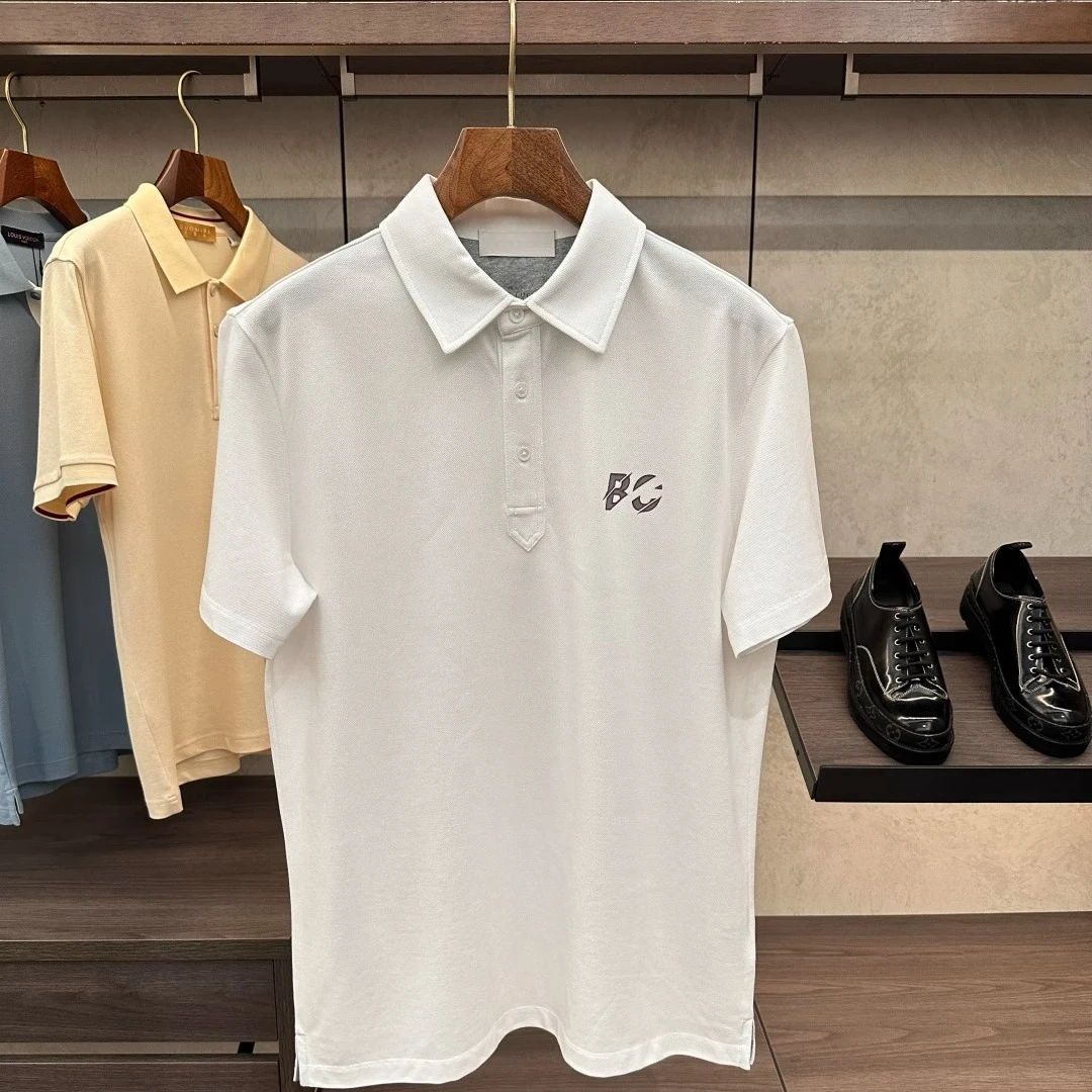 

BC Италия 25SS повседневная однотонная рубашка ПОЛО с короткими рукавами и лацканами