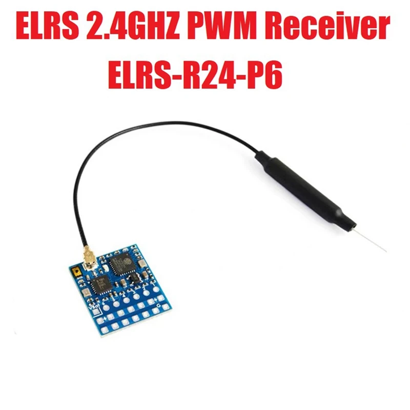 For MATEK ELRS-R24-P6 ELRS 2.4Ghz Receiver With Antenna Connector Support 2-8S Vbat Voltage Sense For RC FPV Drone