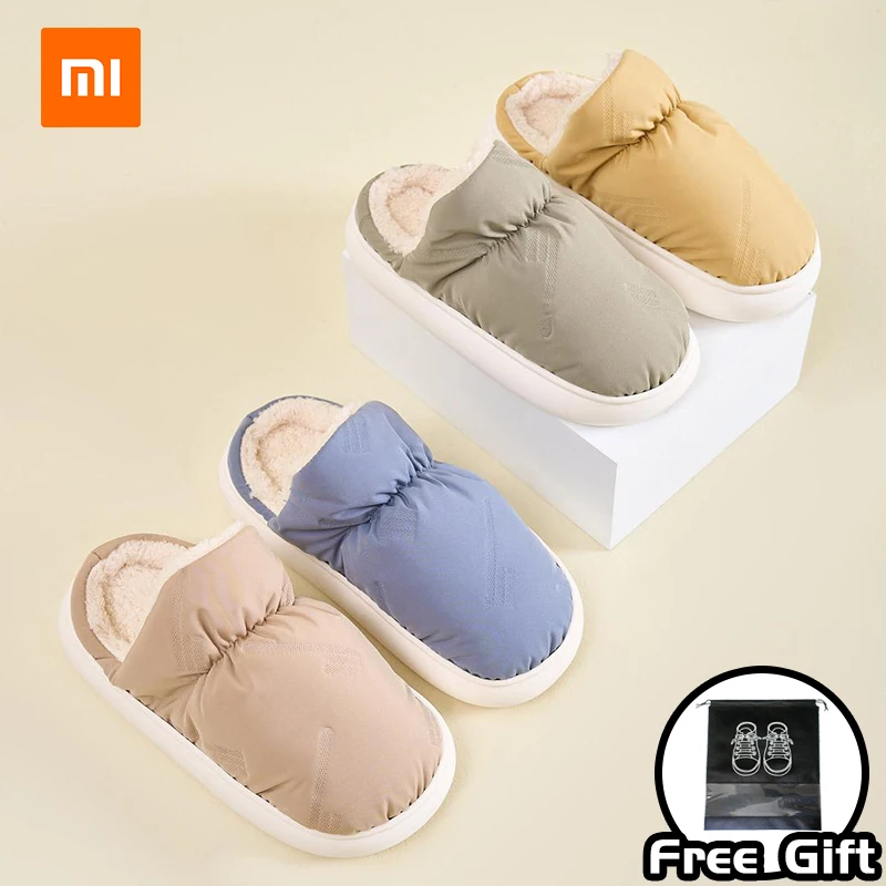 Xiaomi MONDOBELL-Pantoufles d'hiver chaudes, coordonnantes et absorbant les chocs, imperméables, anti-taches et légères