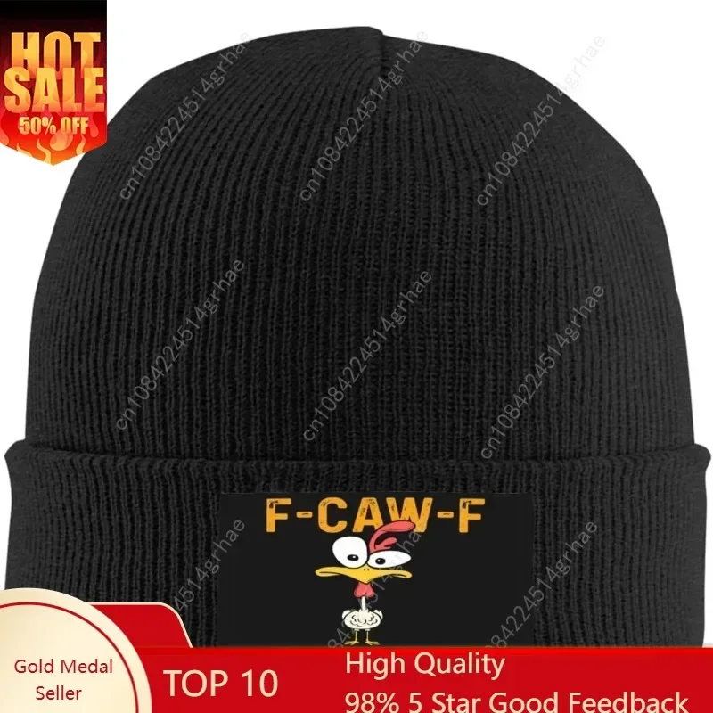 

f-caw-f Knit hat Funny Chicken Humor fcawf Beanie Cap