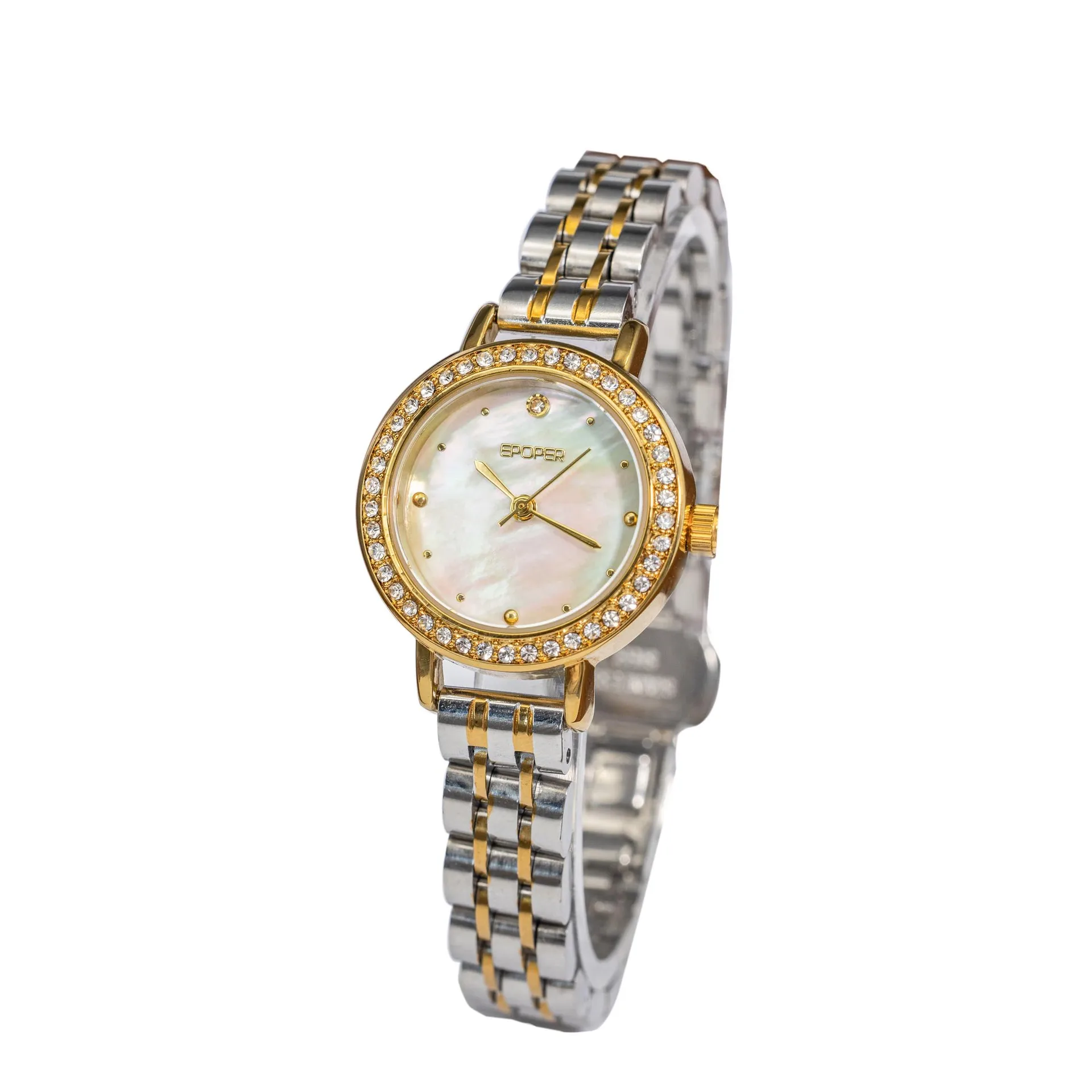 ساعة يد نسائية رائعة، ساعة نسائية أنيقة وفاخرة، ساعة كوارتز ذهبية صغيرة راقية وأنيقة، سلسلة نسائية.