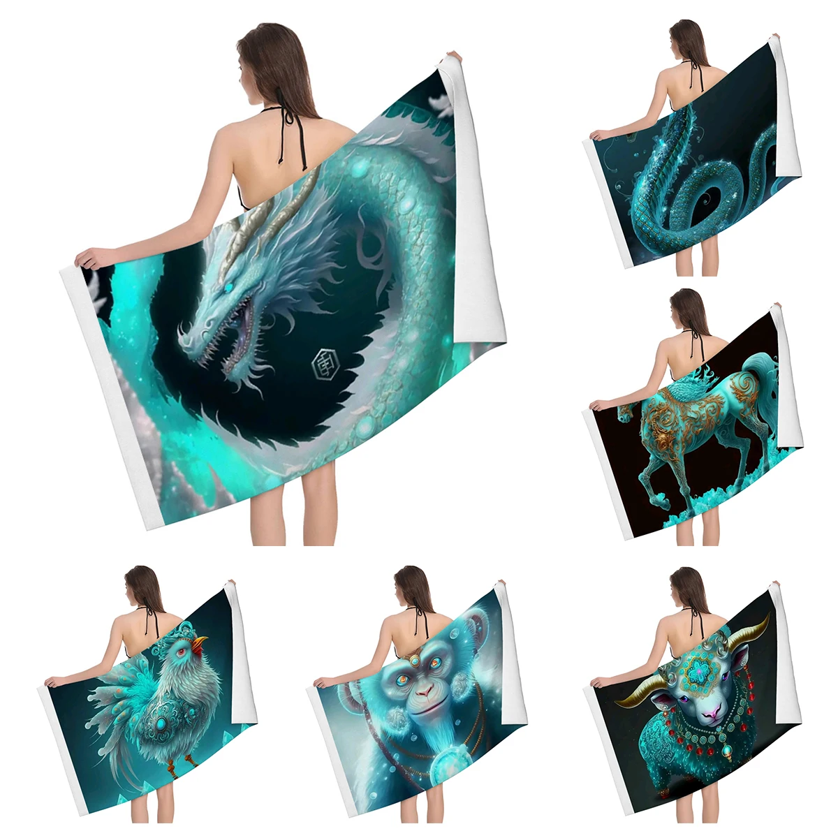 Home bath towels for the body towels Anime style bathroom quick drying microfiber beach towel man and women large sports towel