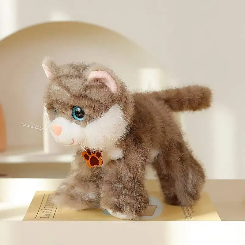 ตุ๊กตาแมวตาโตจำลองรุ่นล่าสุด ตุ๊กตาผ้ากำมะหยี่น่ารัก การ์ตูนแอนิเมชั่น ตุ๊กตาของขวัญวันเกิดเด็กน่ารัก