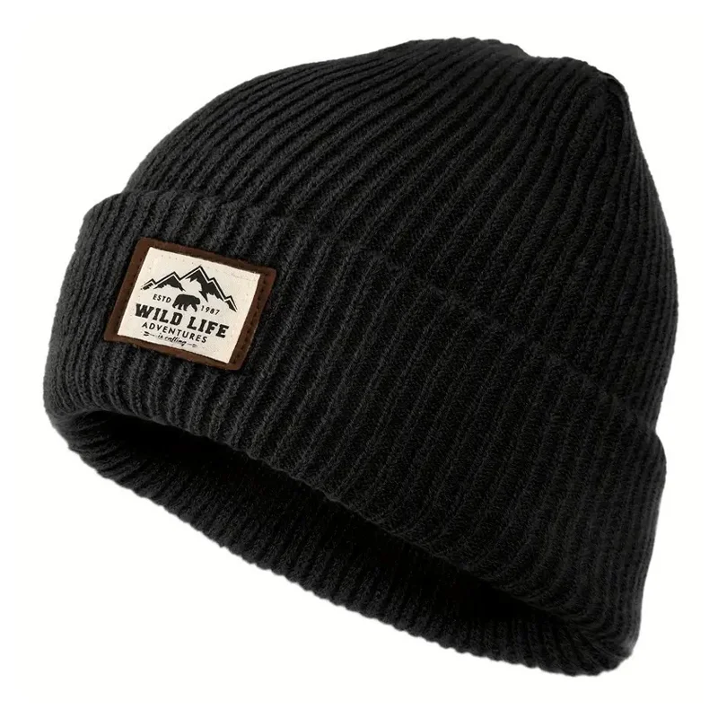 Hip Hop Beanie Knitted Hat Men Women Winter Warm Windproof Sports Camping Hiking Caps