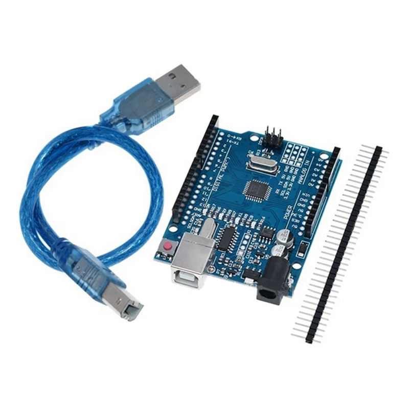 PORK-UNO R3 Motherboard MCU Development Board Modul mit USB-Kabel und 2,54 mm geradem Stiftleiste