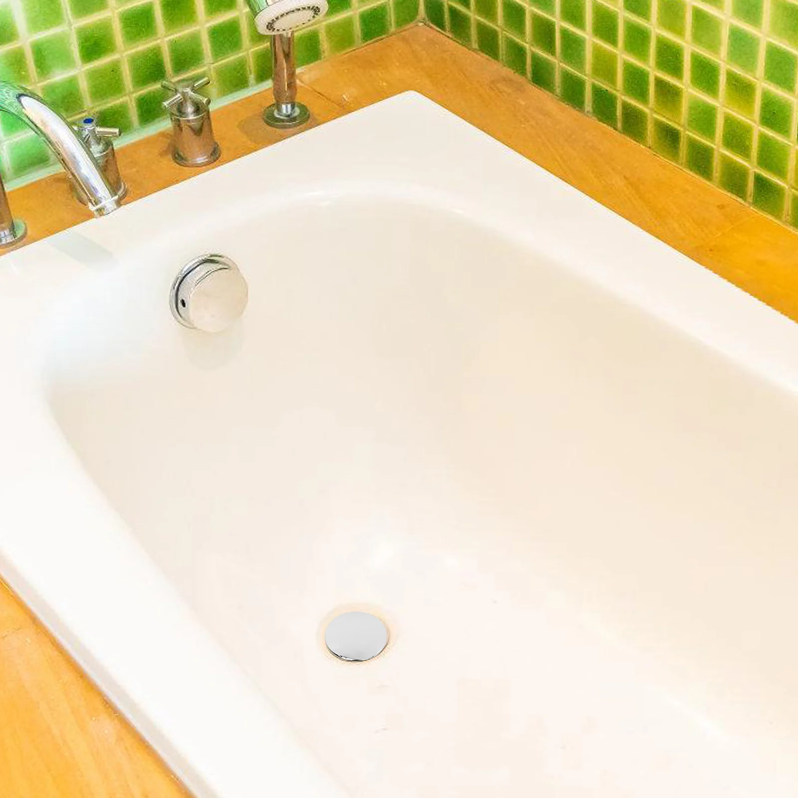 

Bathtub Drain Wrench Strainer Sink Stopper Plug 70mm Covers Water Sealing Tub Overflow Hair Protection Easy Installation