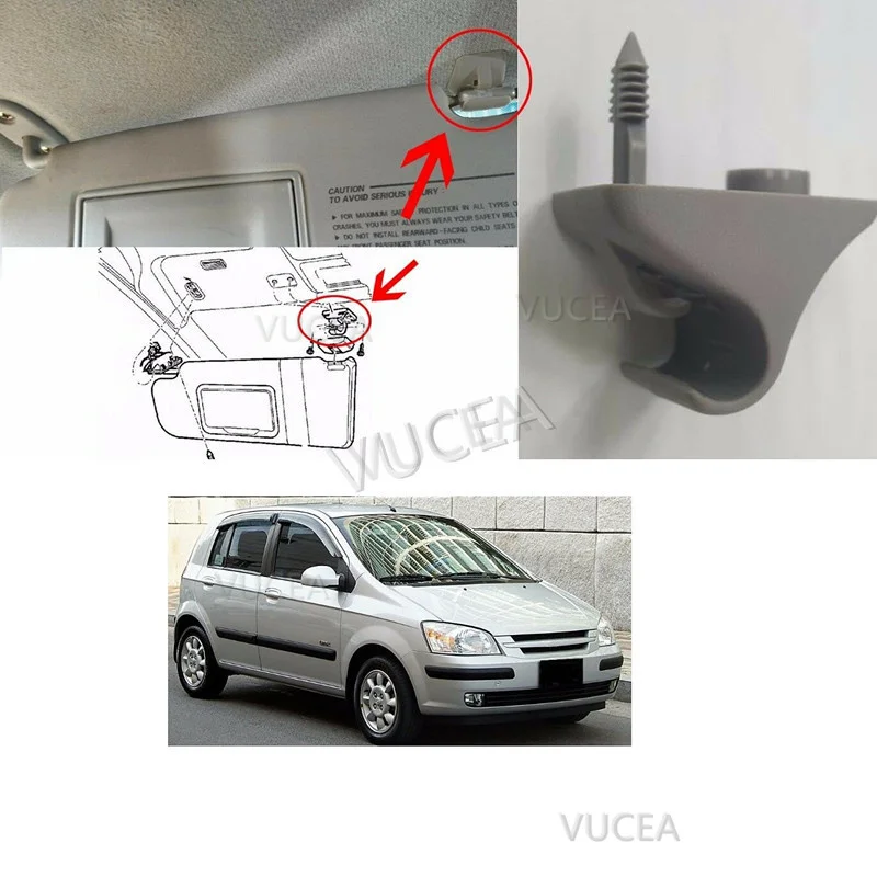 

852351C300QS 85235-1C300QS Retainer Inside Clip grey Sun visor buckle For 2002 - 2012 TB I20 Getz Click