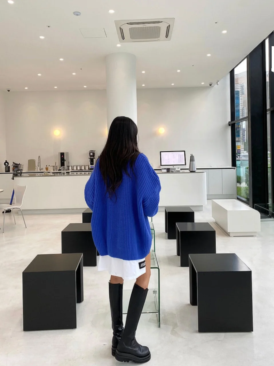 

Loose Fit Thi Knit Sweater Women's Faion Autumn Winter Lantern Sve Overhead Organic Cotton Long Sve Regular Length