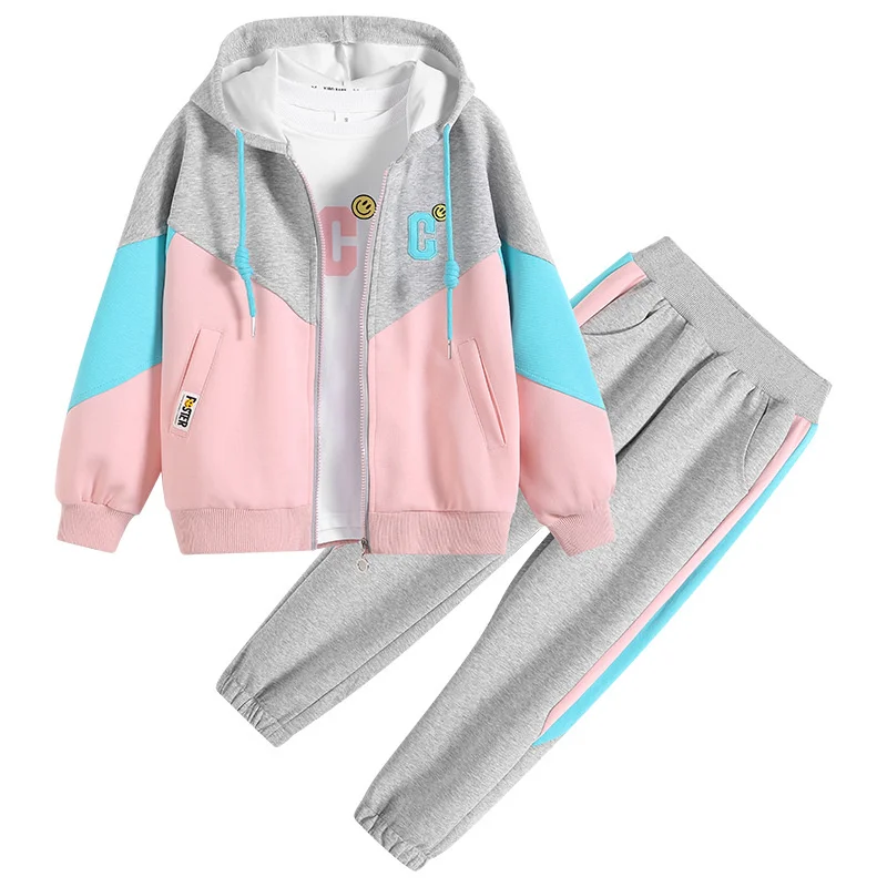 Girls Coat+Pants Kids Suits 2PCS/Set 2023 Hot Spring Autumn Cotton Summer Tracksuit Sport Suits Children Clothing