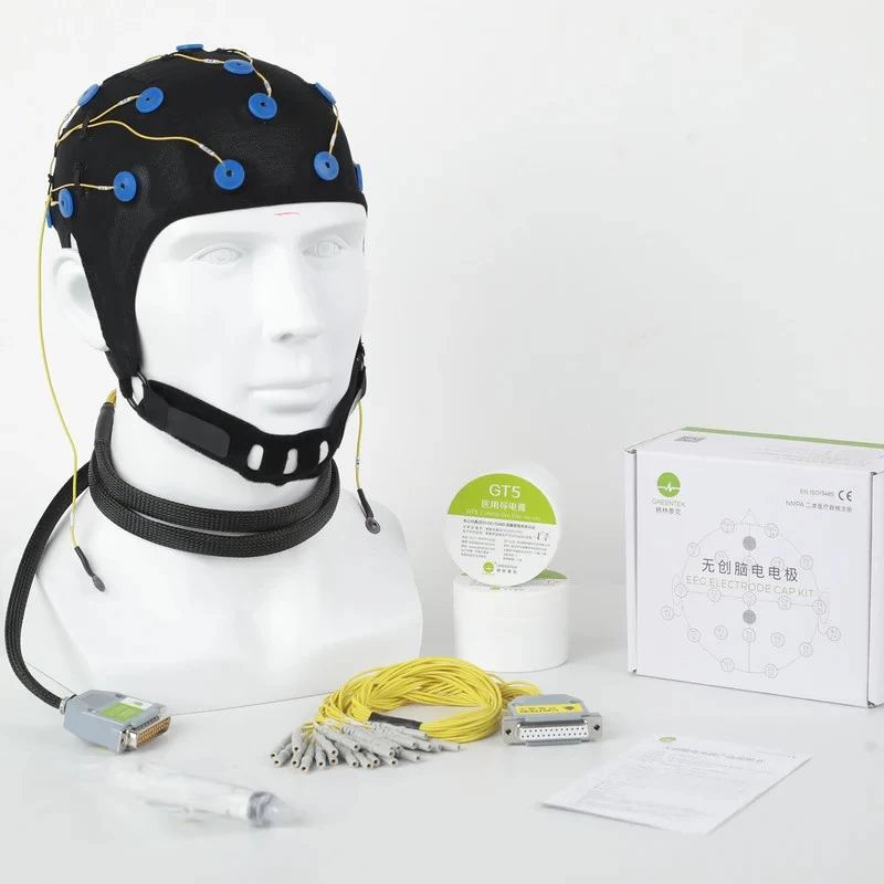 19 Channel Cap Electrodes Clinical Epilepsy Video- ing Contec Amplifier Like Ant Neuro Eeg Ca