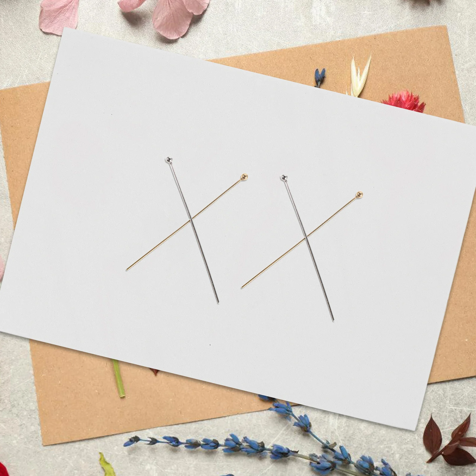 100 قطعة دبابيس الديكور الفولاذ المقاوم للصدأ الكرة رئيس عصا دبابيس Diy بها بنفسك صنع المجوهرات الحرف أقراط القلائد خرز تميمة #5