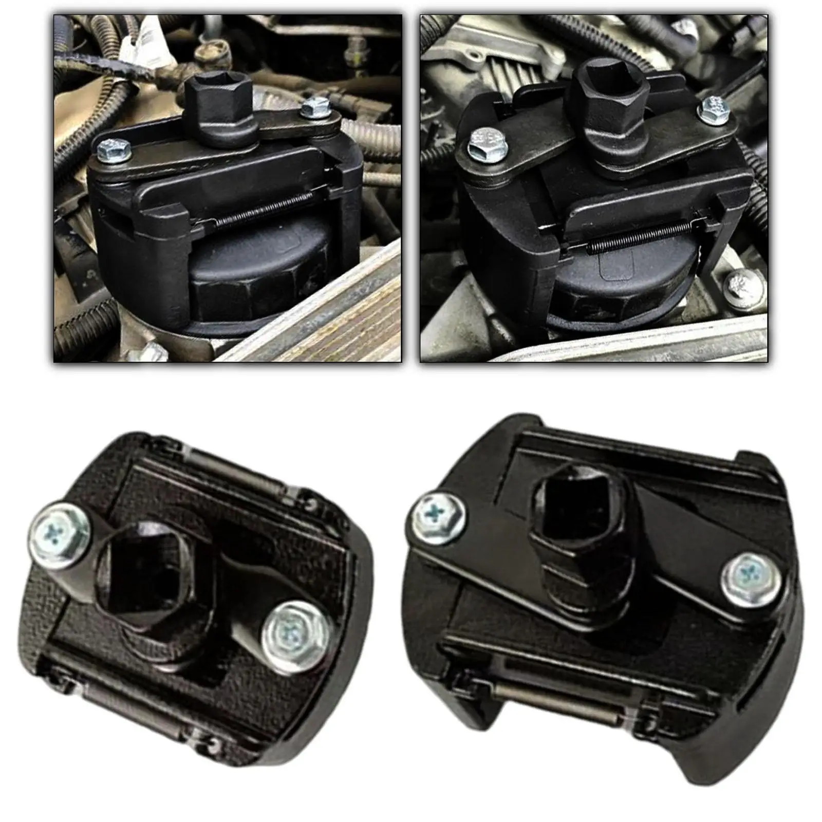 

Двухзахватный ключ для масляного фильтра, регулируемый, прочный металлический гаечный ключ для обслуживания автомобилей и использования в гараже