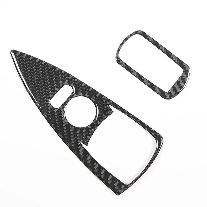 لسيارة شيفروليه كورفيت C6 2005-2013 من ألياف الكربون الناعمة زجاج السيارة مفتاح رفع زر غطاء إطاري ملصق الكسوة للوصول إلى السيارة Soris #3