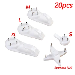 20Pcs Wall Hooks Invisible Nail Hanging Seamless Nails Wall Pictures Photo Hanger Frame Hanger Painting Wall Hook Nail Furniture