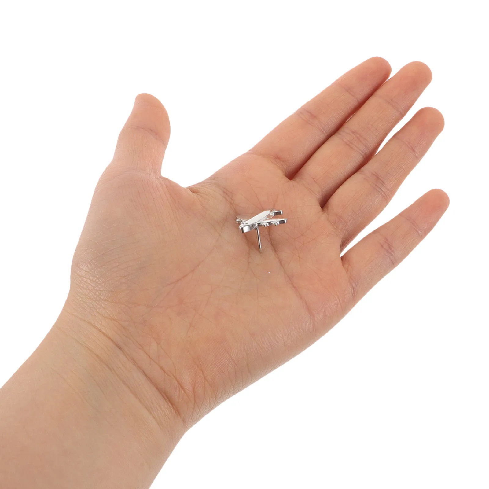Metal Airplane Push Pins 24 Pack Silver Decorative Thumbtacks for Bulletin Board Maps Office Cork Board