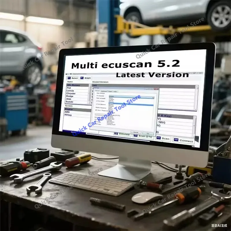 Multiecuscan 5.2 for Fiat V5.2 Scanner Software Compatible with Fiat Chrysler Dodge Jeep Suzuki - 2025 Hot Sale Automotive Tool