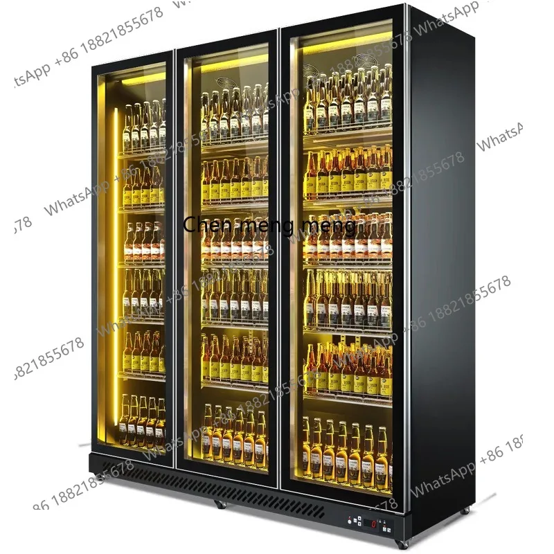 

Bar Freezer Beverage Beer Vertical Fresh-keeping Display Cabinet Refrigerator Commercial Freezer