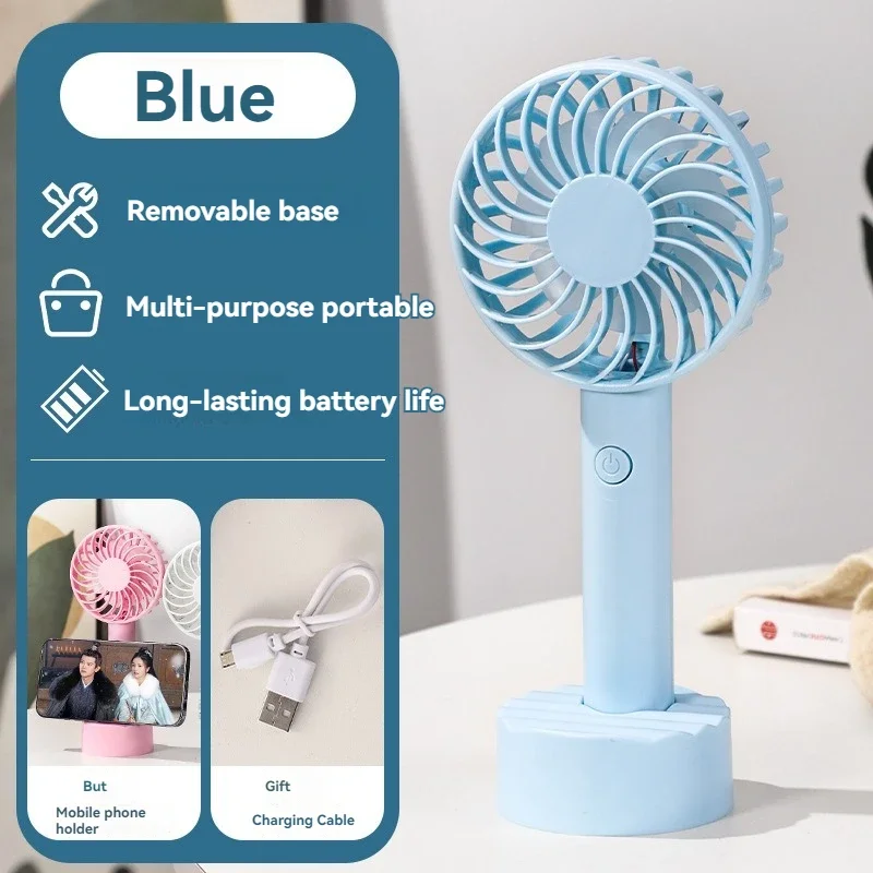 New Handheld Mini Desk Electric Fan Suitable for Multiple Scenarios Extremely High Wind Speeds USB Rechargeable Portable Fan