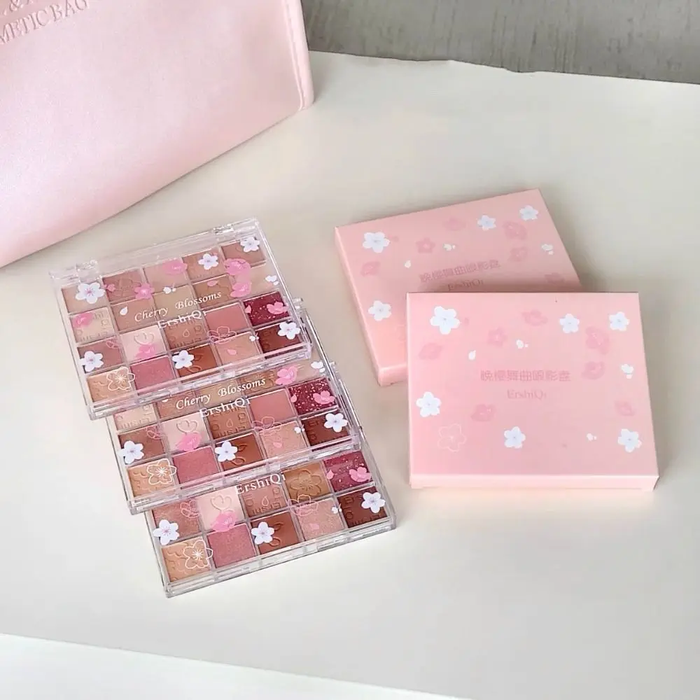 Nieuw 20-kleuren oogschaduwpalet Glanzende langdurige oogschaduw Multifunctioneel mat oogmake-uppalet Dames