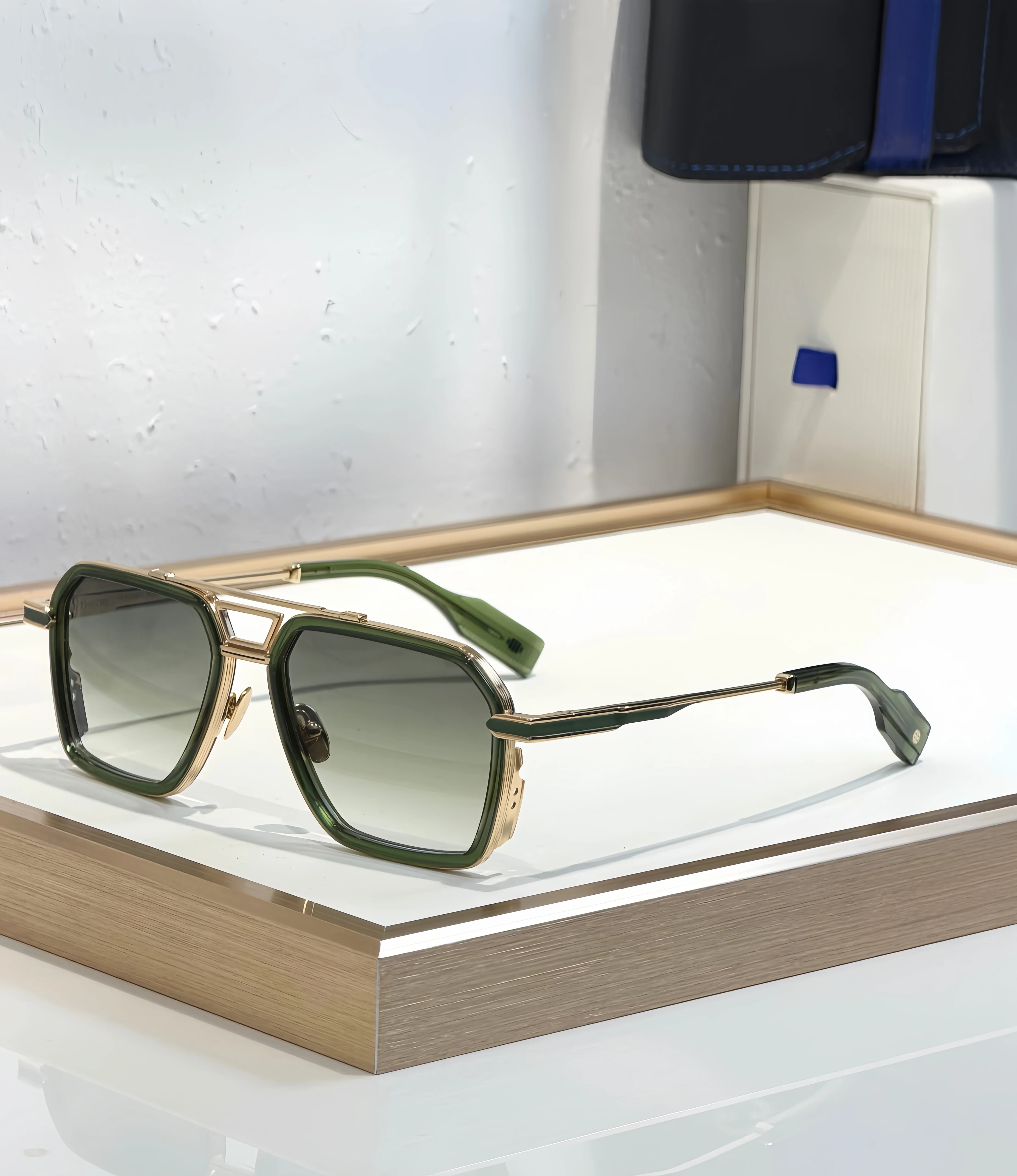 2026 Refined Square Sunglasses Double Bridge High Quality UV400 Fashion Unisex Gift