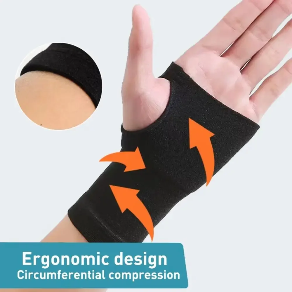Polyurethane Fibre Wrist Protector Bands Elastic Breathable Wrist Brace Sweat-absorbing Anti Sprain