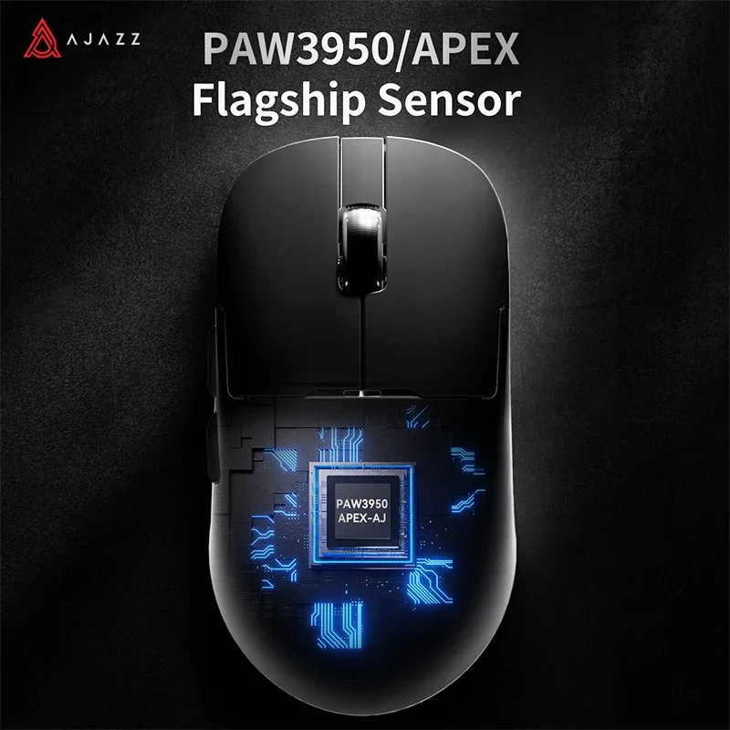 Imagem -03 - Ajazz-apex Mouse sem Fio para Jogos Leve Longa Resistência Ergonomia Esportes Eletrônicos Personalizados 3-mode Paw3950 Taxa de Retorno 8k Aj159