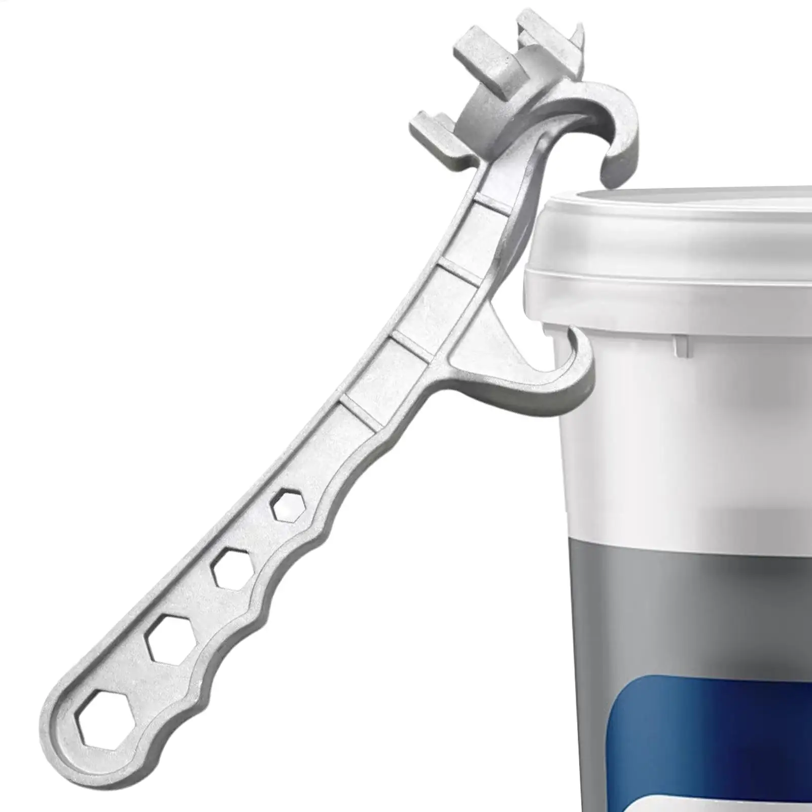 

Multifunctional Bucket Opener Tool Ergonomic Pail Lid Wrench & Can Opener for Home Industrial Use, Heavy-Duty Metal Lid Remover