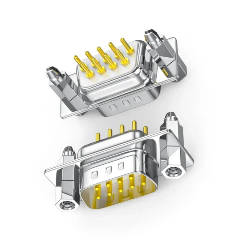 1/5Pcs/lot DP9 9 Pin Male/Female Straight Pin DB9 D-sub PCB Mount RS232 Serial Port Connector COM port Socket With Screw Nuts