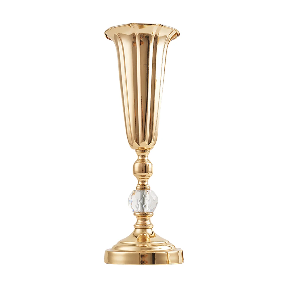 

Metal Decor Ceremony Crystal Substantial Smooth Polished Thickened Centerpieces Vase Anniversary Vase Safety Party