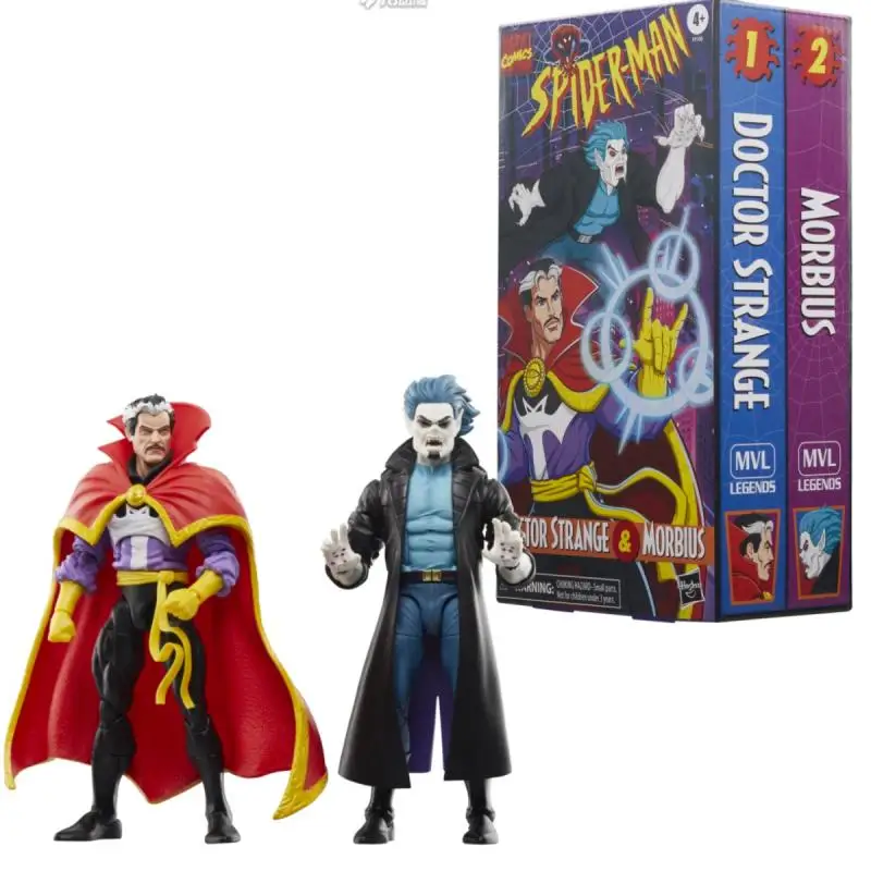 Hasbro Marvel Legends Spider-Man Comics Doctor Strange & Morbius 6-Inch Collectible Action Figure 2-Pack Toy Gift F9106