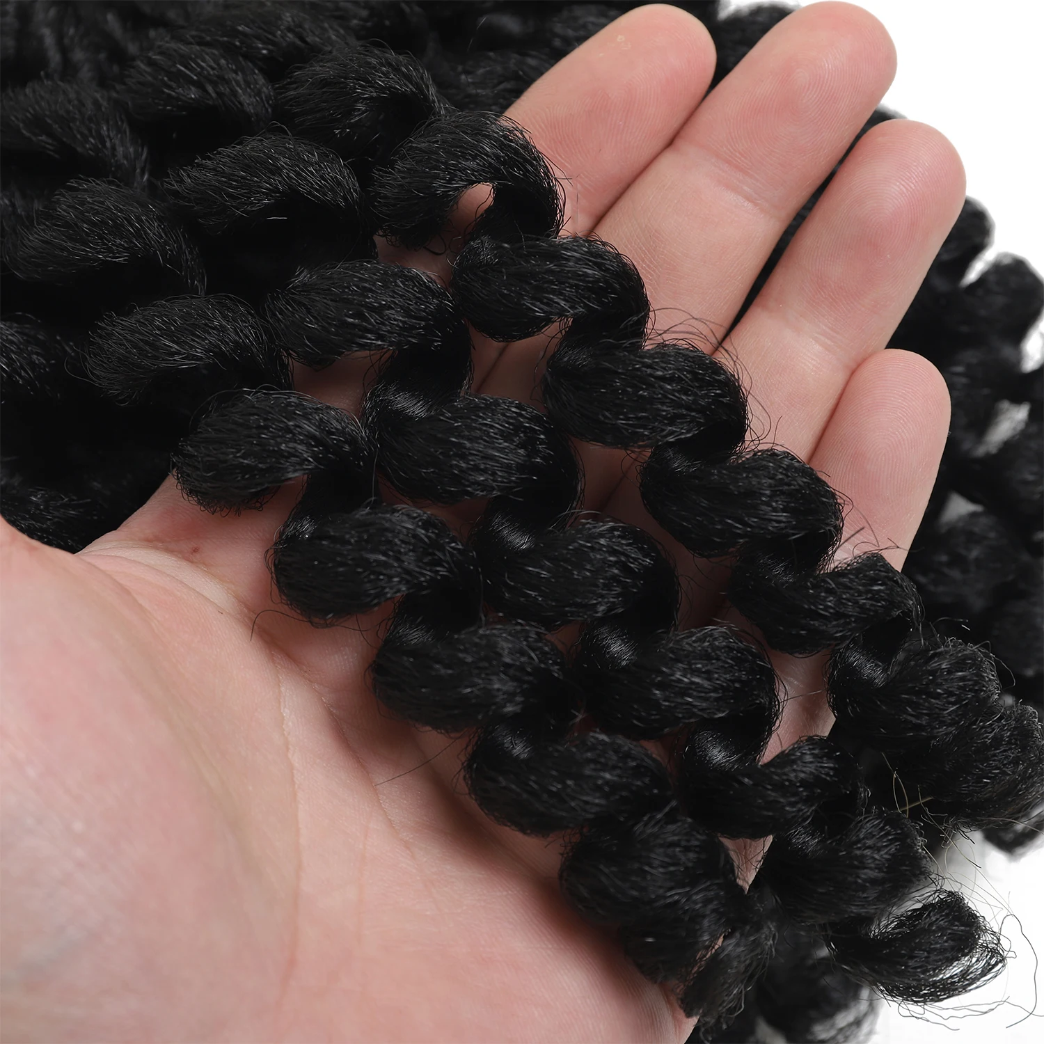 8/10/12インチ ジャマイカンバウンス クロシェヘア 女性用 合成 ワンドカール クロシェヘア ショート プレループ カーリー クロシェヘア