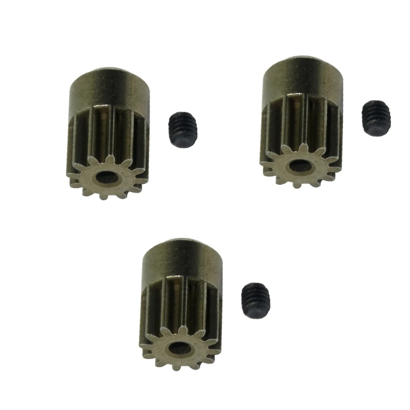 BNVN-3Pcs 12T Motor Gear For HBX HAIBOXING 901 901A 903 903A 905 905A 1/12 RC Car Upgrades Parts Spare Accessories