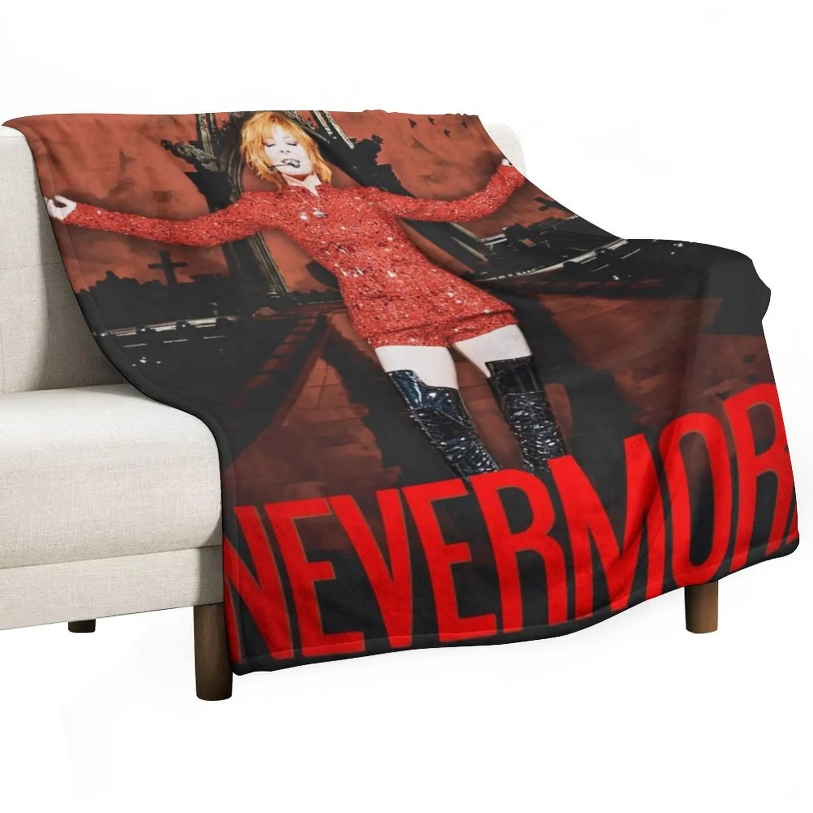 Mylene Farmer Nevermore Poster 2024 Throw Blanket For Baby Beach Decorative Throw Quilt Furry Beautifuls Blankets