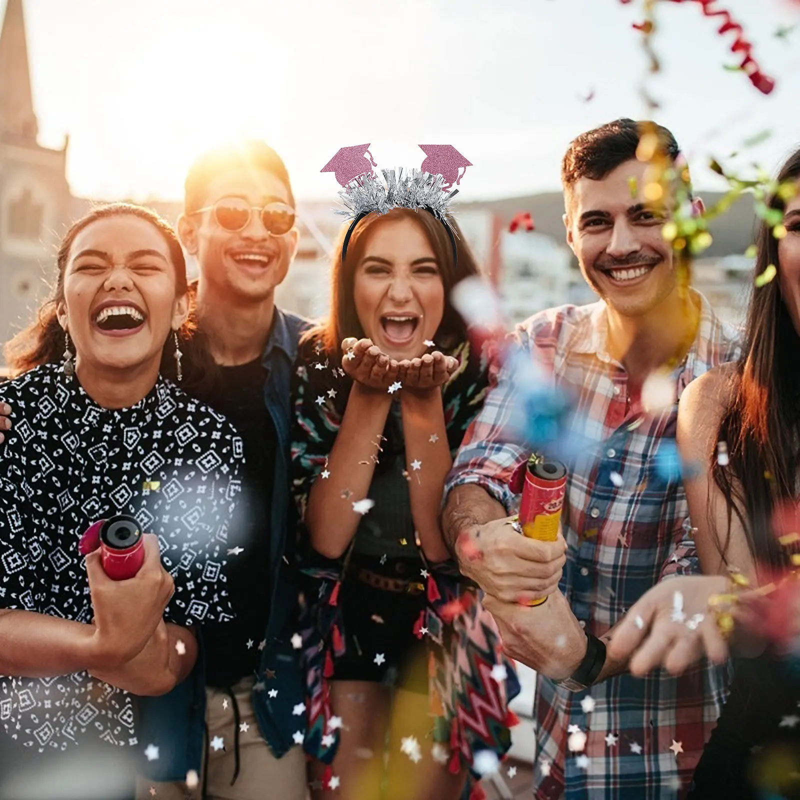 

2 шт., мини-шляпа, повязка на голову, креативные обручи для волос на выпускной, нескользящая одежда для костюмированной вечеринки, косплея, маскарада, декоративные