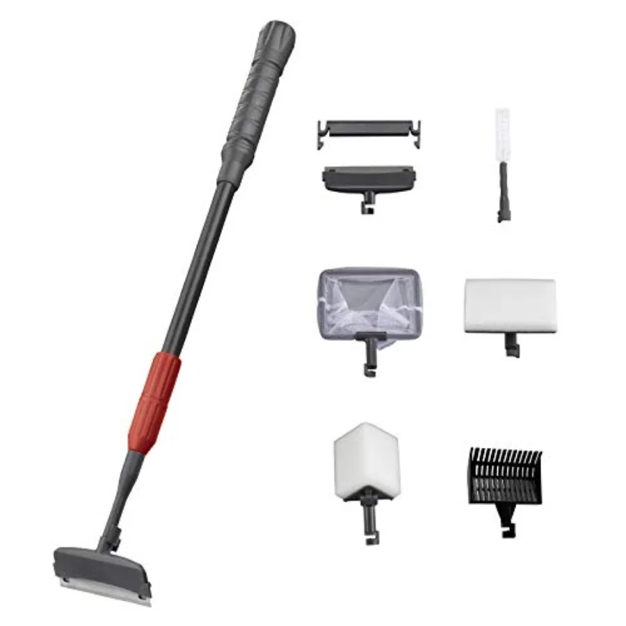 

Aquarium Clean Tool Fish Tank Kit Algae Scraper Scrubber Pad Adjustable Long Handle Fish Tank Brush Cleaner Set