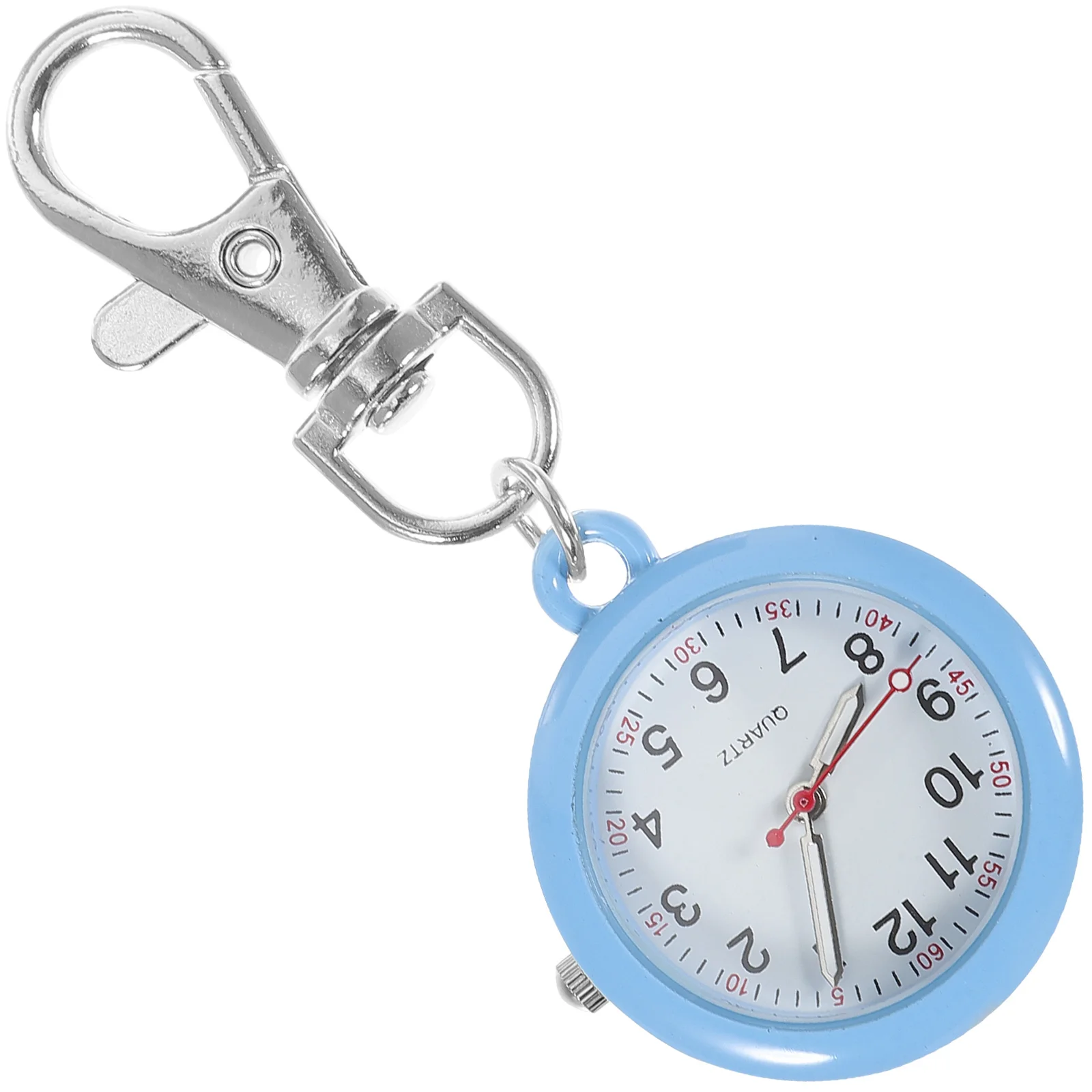 ممرضة جيب الفولاذ المقاوم للصدأ الزجاج كوارتز فوب ساعة للموظفين الطبيين المفاتيح قلادة التمريض ساعة الجيب الزخرفية