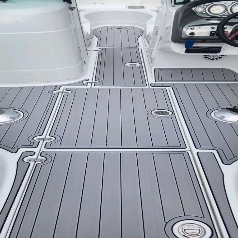 

2008 Azure 298 Swim Platform Cockpit Pad Boat EVA Foam Faux Teak Deck Floor Mat SeaDek Style SelfAdhesive V076 C46M